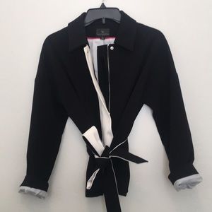 Worthington black polar bear coat size small